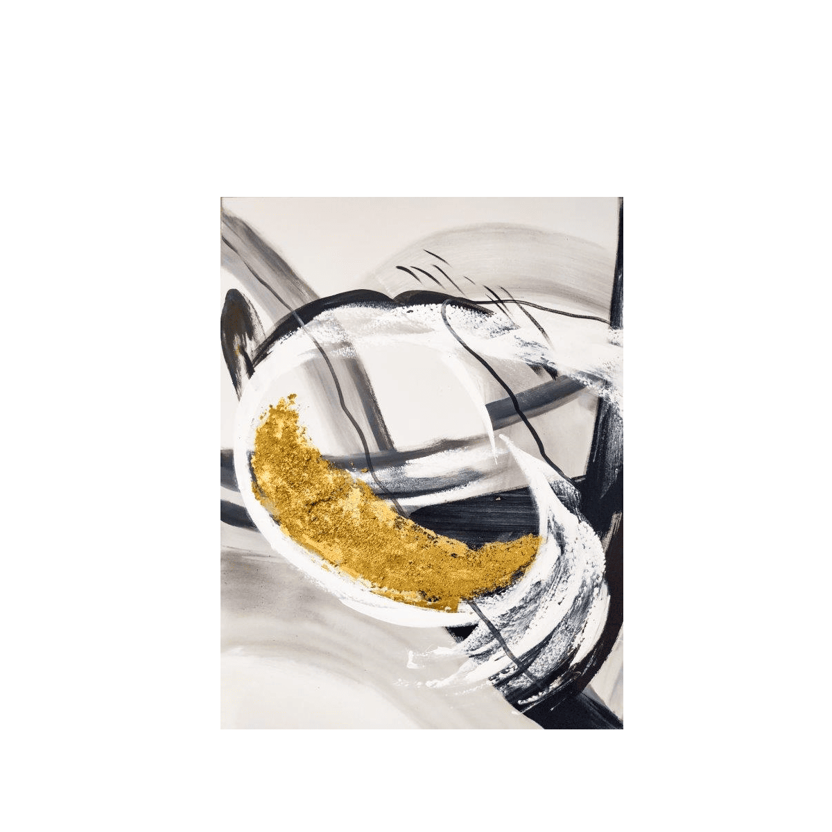 Golden Strike Yağlı Boya Dokulu TabloYağlı Boya Dokulu Soyut TablolarTablolife