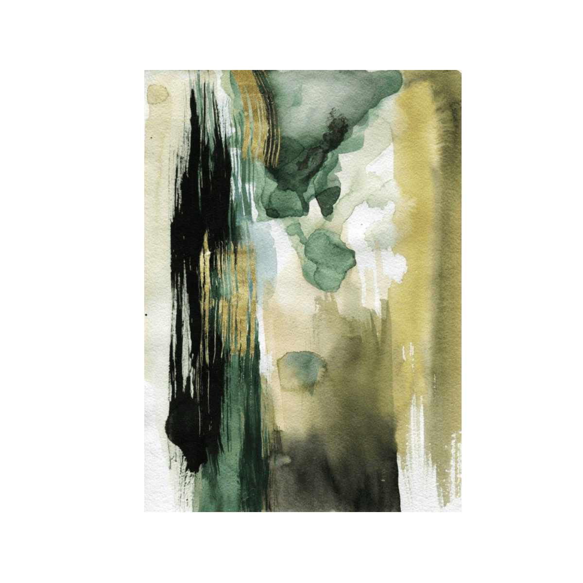 Green Shadow Yağlı Boya Dokulu TabloYağlı Boya Dokulu Soyut TablolarTablolife