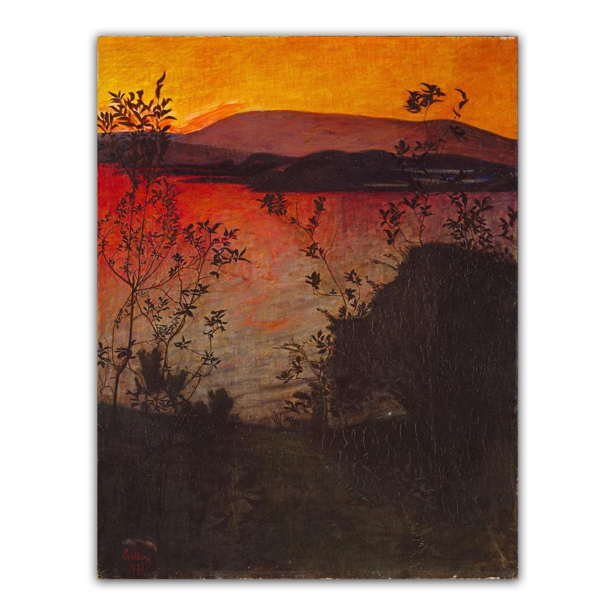 Harald Sohlberg Akşam Parıltısı Kanvas TabloÜnlü Ressamların TablolarıTablolife