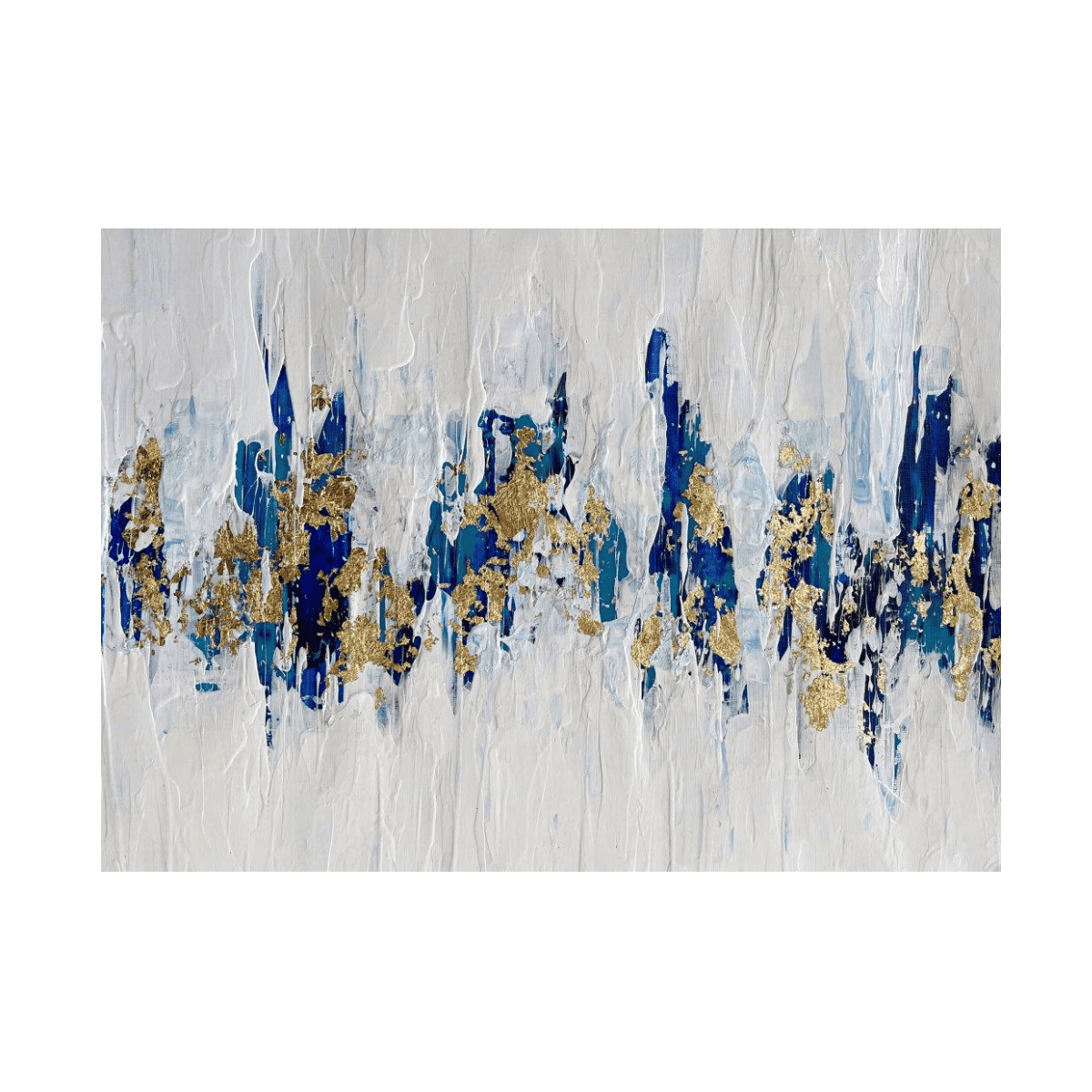 Hidden Blue Yağlı Boya Dokulu TabloYağlı Boya Dokulu Soyut TablolarTablolife