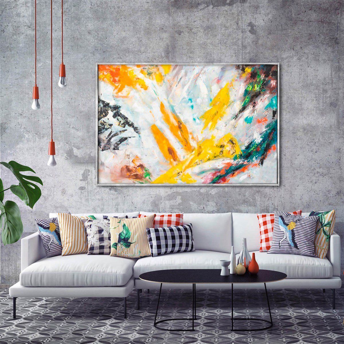 Hidden Faces - Yağlı Boya Dokulu TabloYağlı Boya Dokulu Soyut TablolarTablolife.com