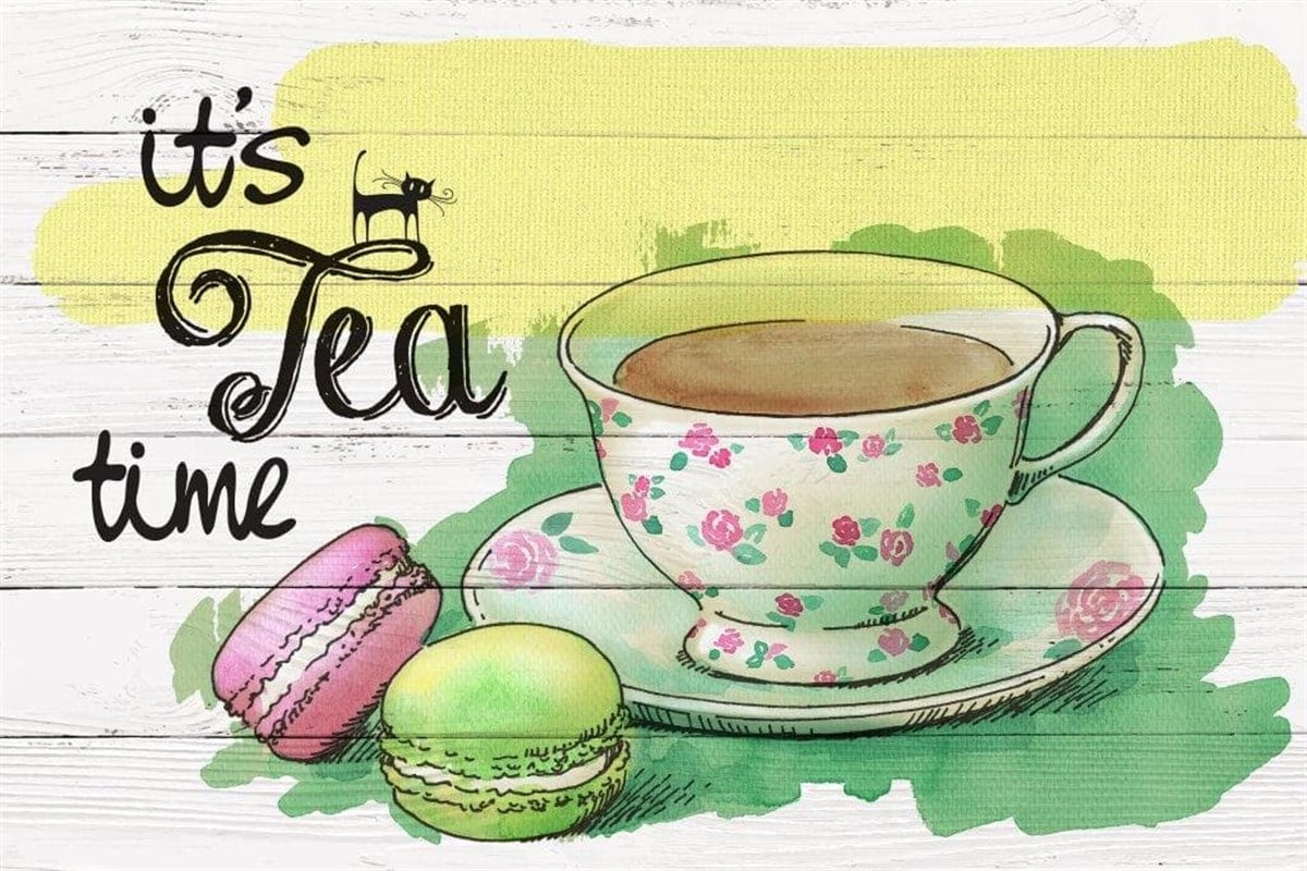 İt's Tea Time - Kanvas Tablo