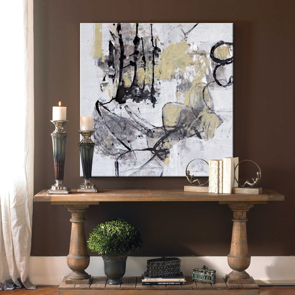 Jackson Pollock'a Saygı - Yağlı Boya Dokulu Tablo