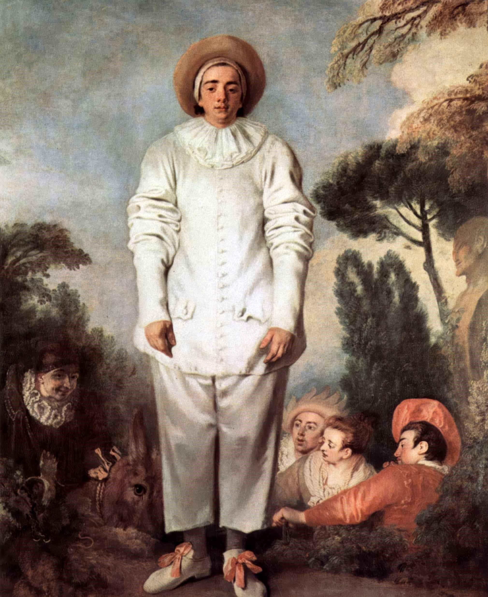 Jean-Antoine Watteau Pierrot Gilles Kanvas TabloÜnlü Ressamların TablolarıTablolife