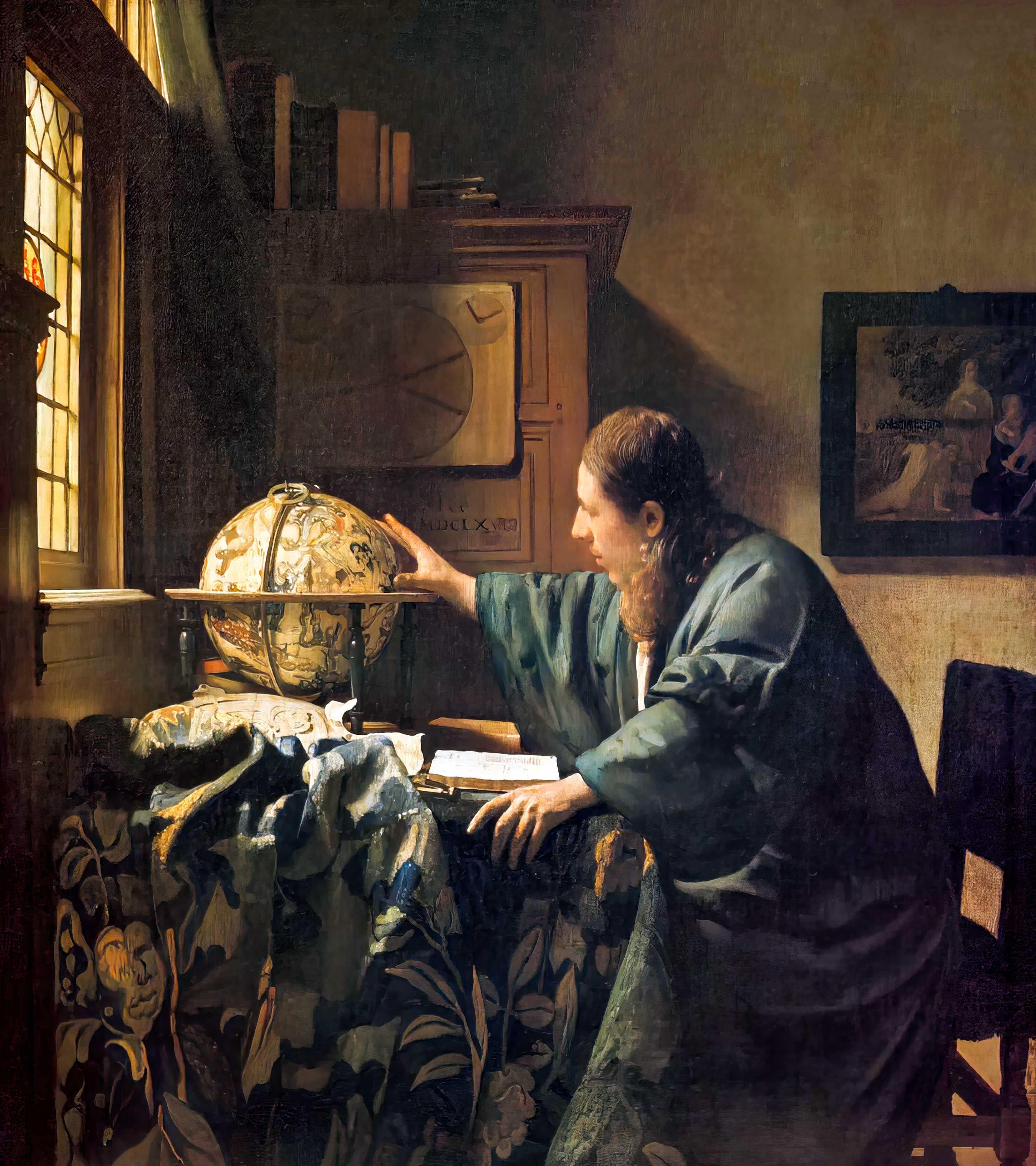 Johannes Vermeer The Astronomer Kanvas TabloKlasik TablolarTablolife