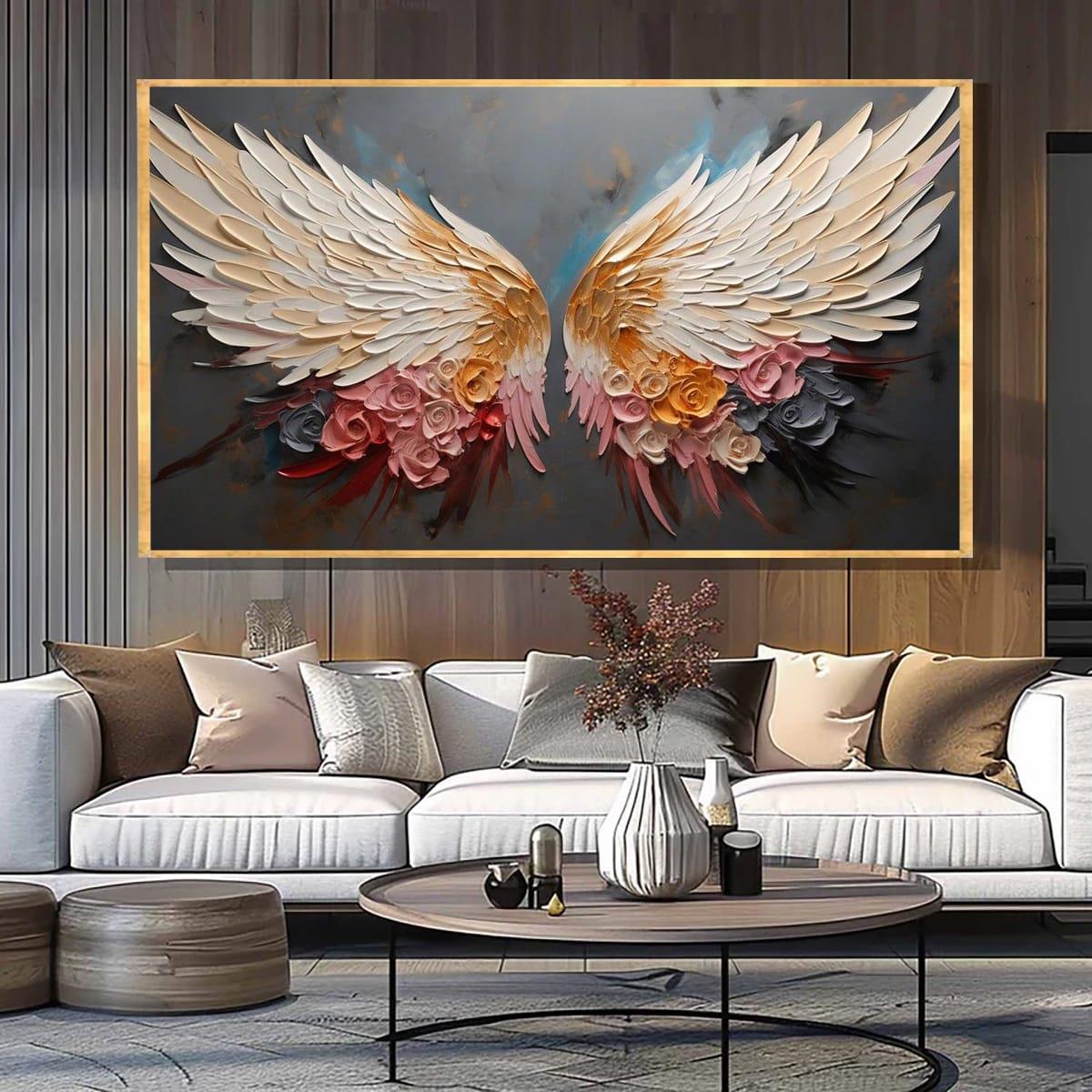 Kanatlar 2 3D Yağlı Boya Tablo3D Yoğun Yağlı Boya TablolarTablolife