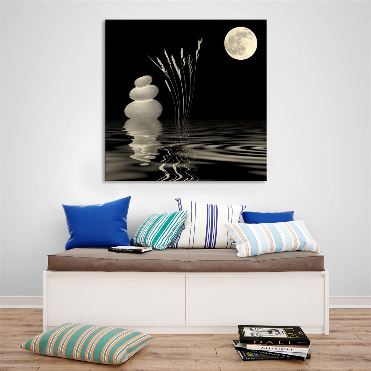 Karanlıkta Dolunay Kanvas TabloObjeTablolife.com