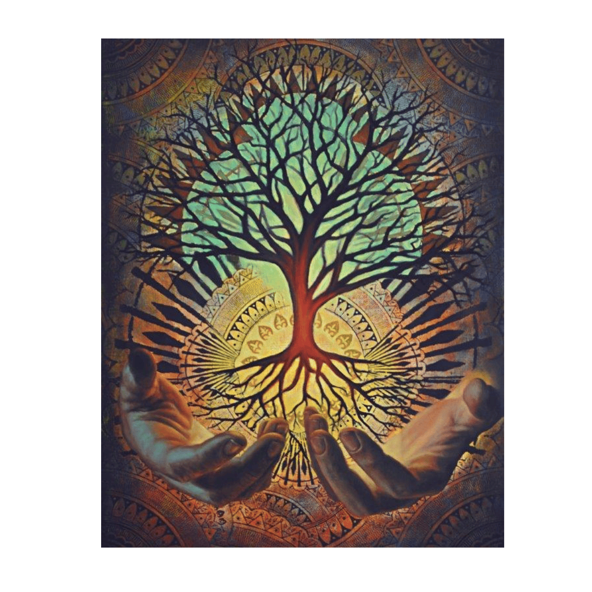 Köklerin Doğuşu Yağlı Boya Dokulu TabloYağlı Boya Dokulu Soyut TablolarTablolife