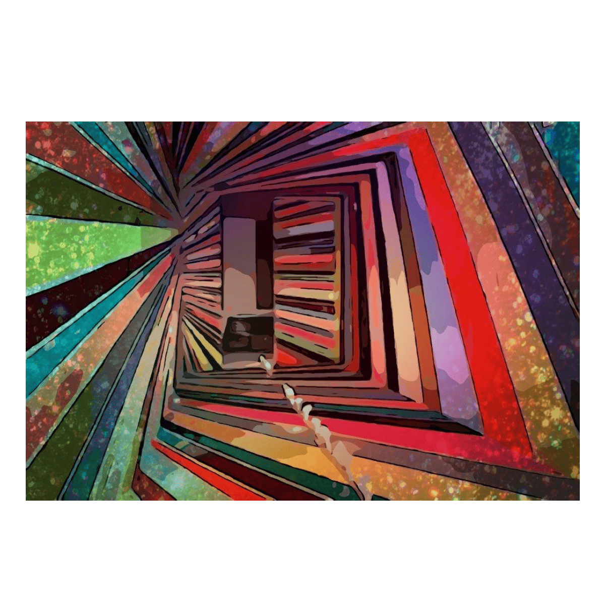 Labirent Yağlı Boya Dokulu TabloYağlı Boya Dokulu Soyut TablolarTablolife