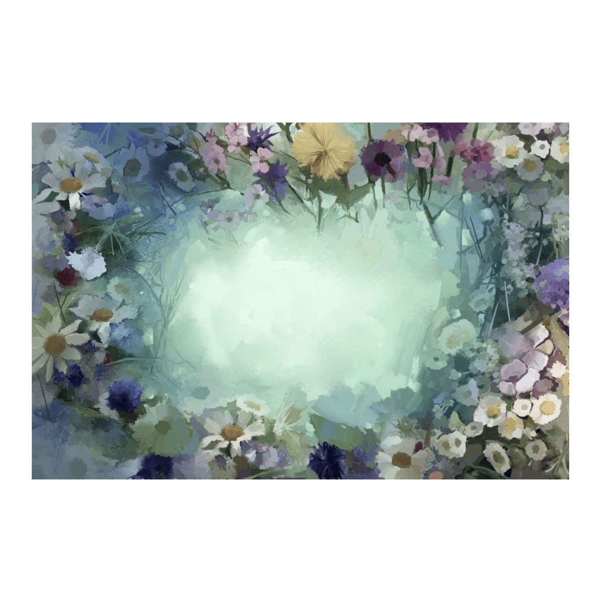 Light Of Nature Yağlı Boya Dokulu TabloYağlı Boya Dokulu Çiçek TablolarıTablolife