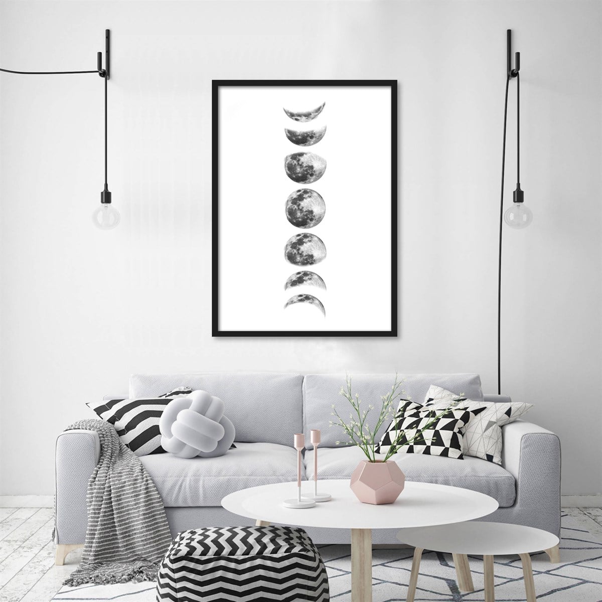 Lunar Eclipse Çerçeveli Poster SetiPosterlerTablolife.com