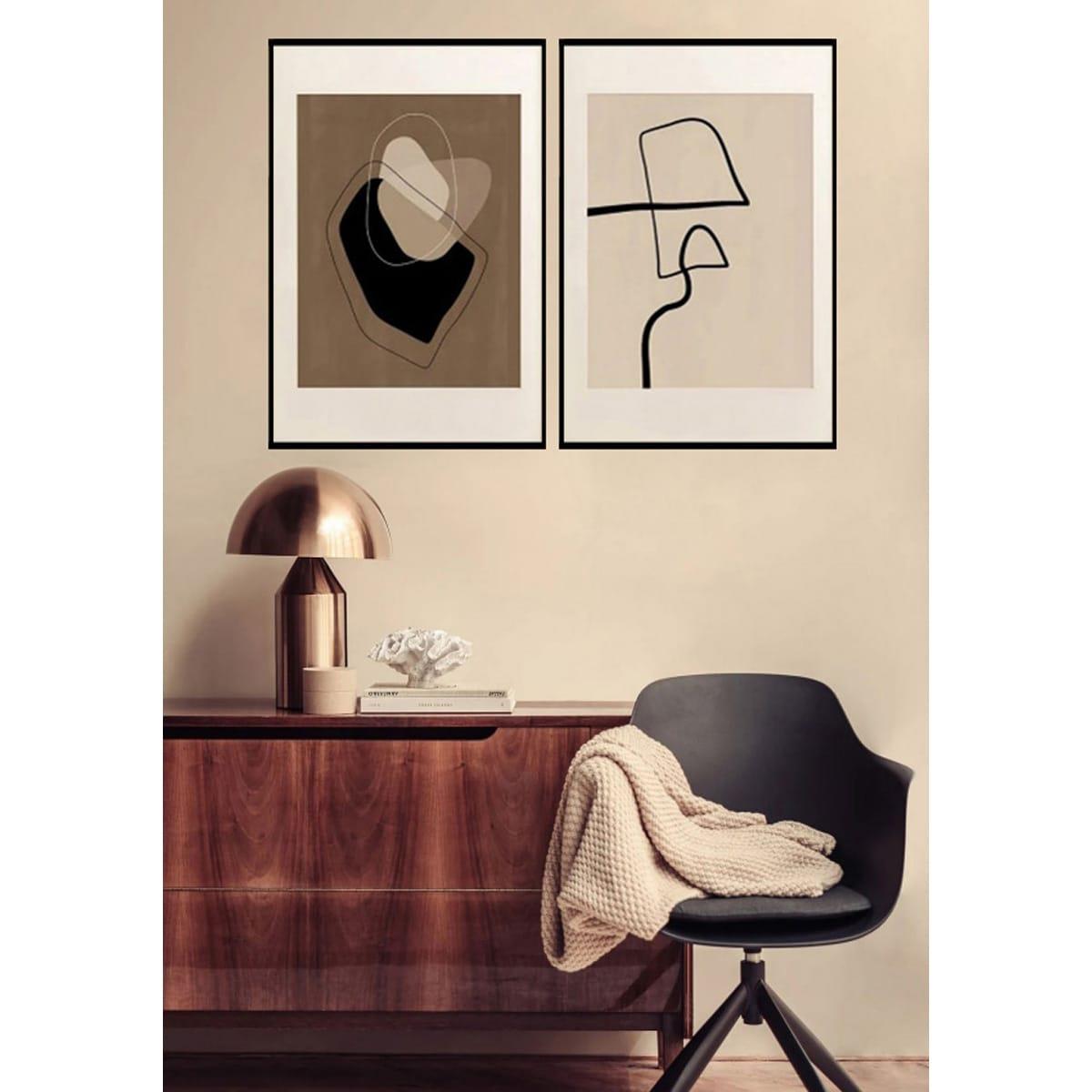 Maozi İkili Set Yağlı Boya Dokulu TabloYağlı Boya Dokulu Soyut TablolarTablolife.com