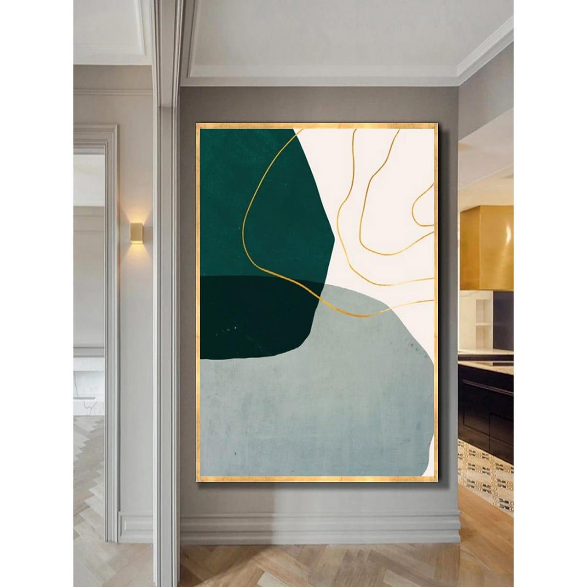 Midori Yağlı Boya Dokulu TabloYağlı Boya Dokulu Soyut TablolarTablolife.com