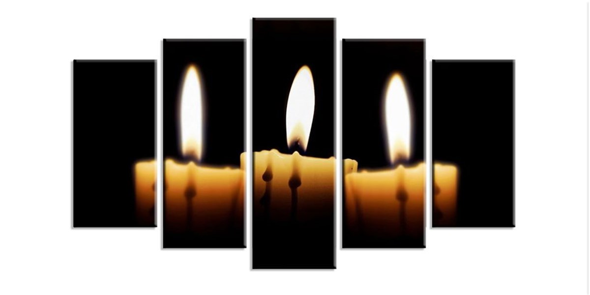 Mumlar - 5 Parçalı Kanvas Tablo
