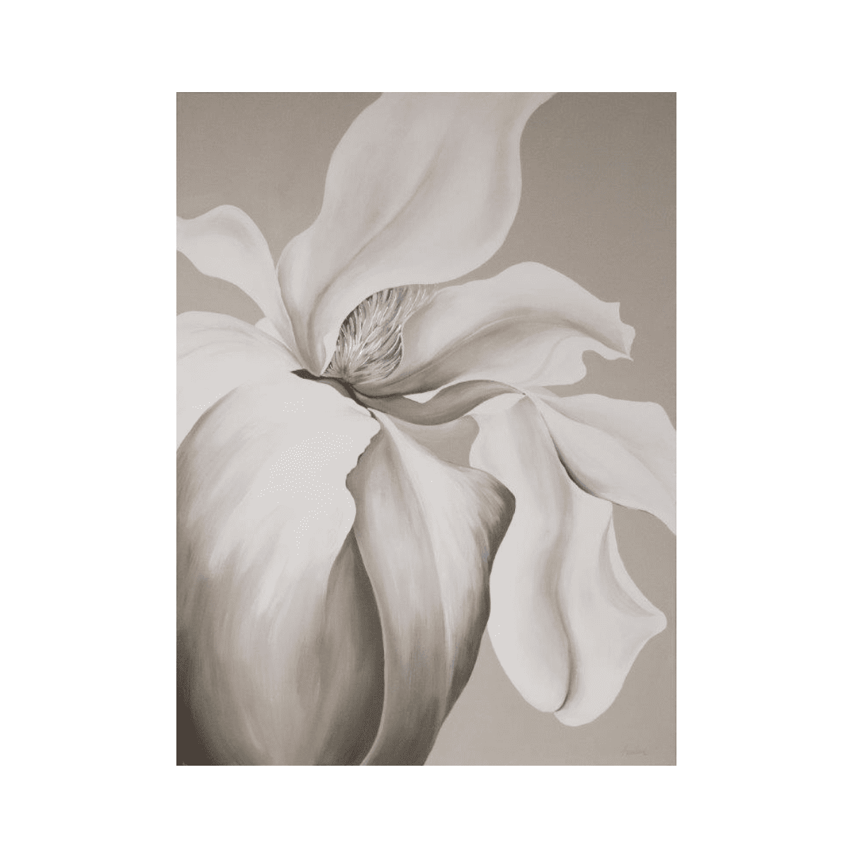 Natural Elegance Yağlı Boya Dokulu TabloYağlı Boya Dokulu Çiçek TablolarıTablolife