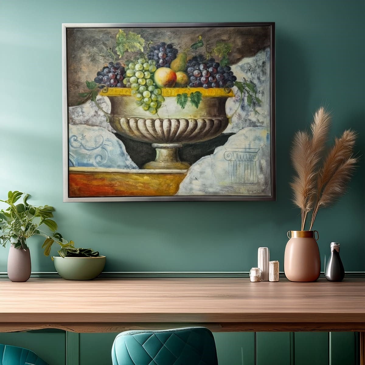 Naturmort Handmade Tamamı Yağlı Boya TabloYağlı Boya Dokulu Çiçek TablolarıTablolife