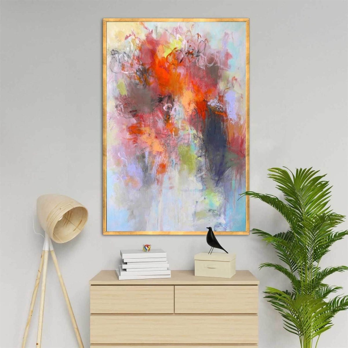 Orange Depth - Yağlı Boya Dokulu TabloYağlı Boya Dokulu Soyut TablolarTablolife.com