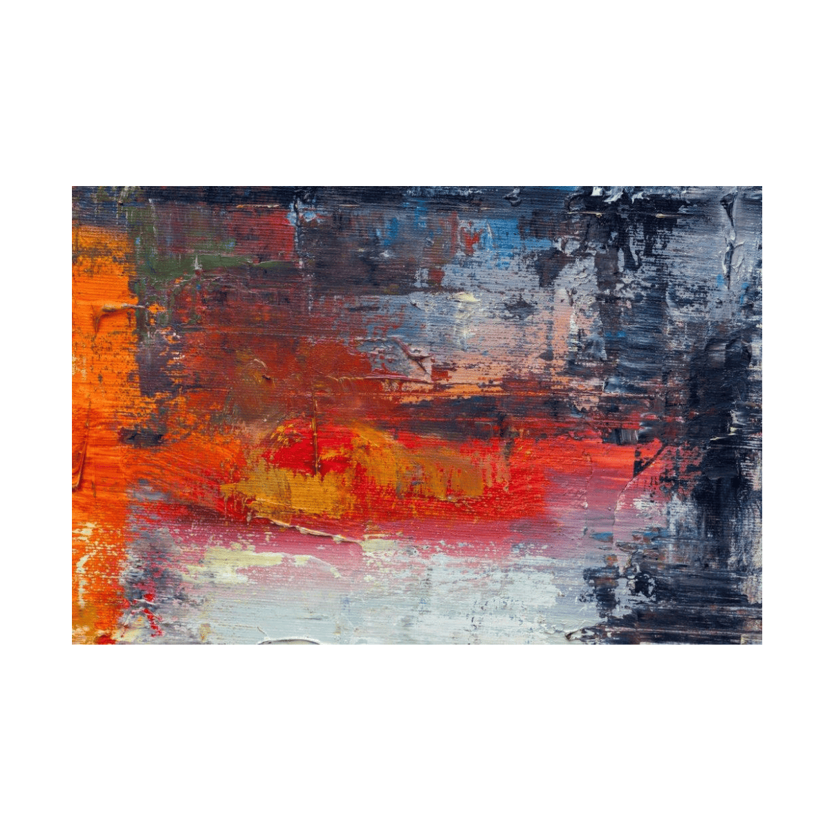 Orange Fog Yağlı Boya Dokulu TabloYağlı Boya Dokulu Soyut TablolarTablolife