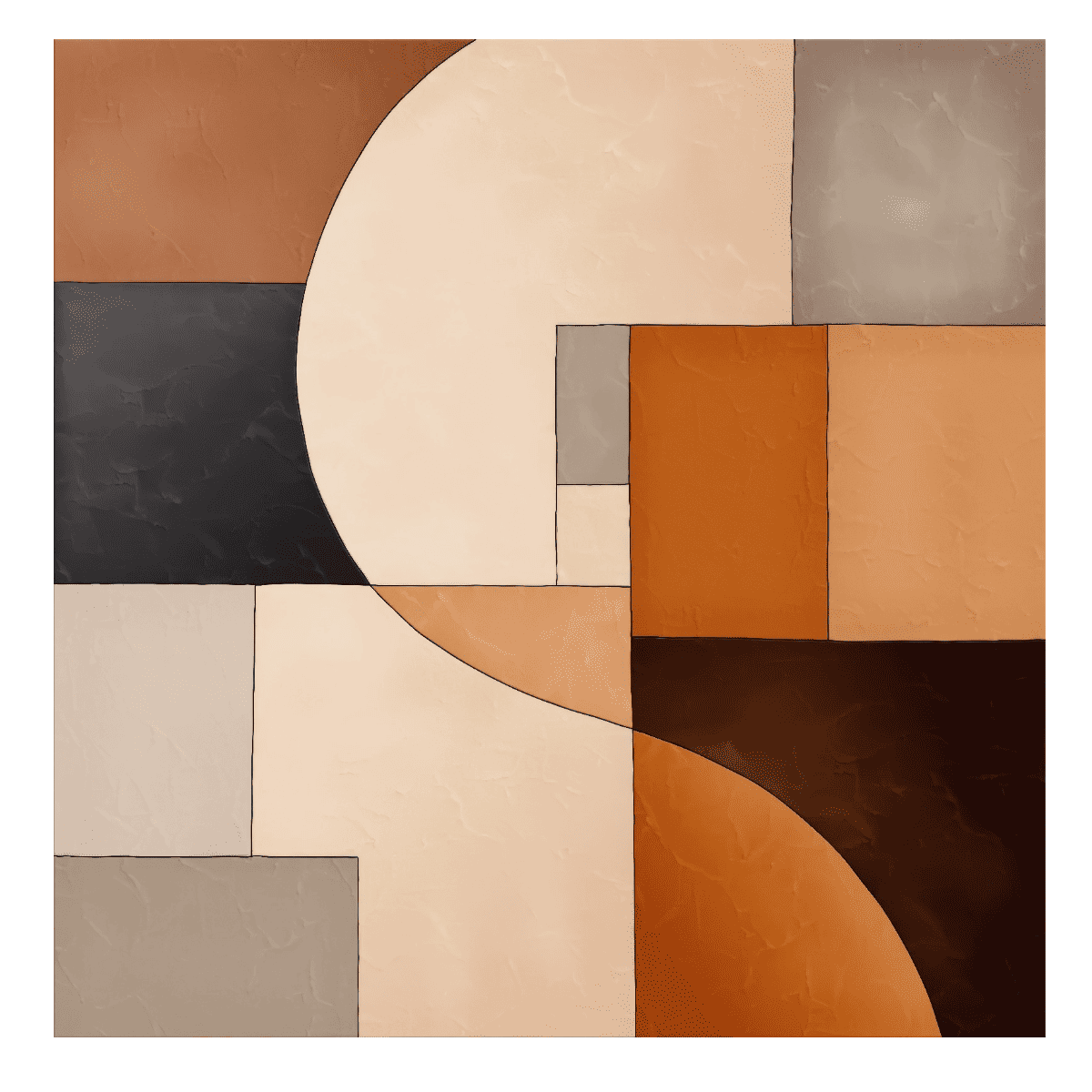 Pastel Geometric Yağlı Boya Dokulu TabloYağlı Boya Dokulu Soyut TablolarTablolife