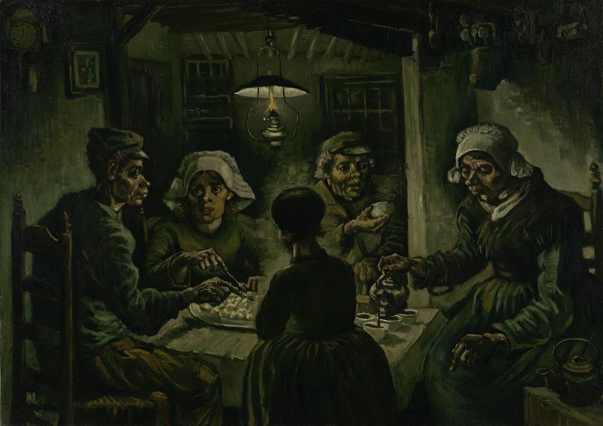 Patates Yiyenler - Kanvas Tablo