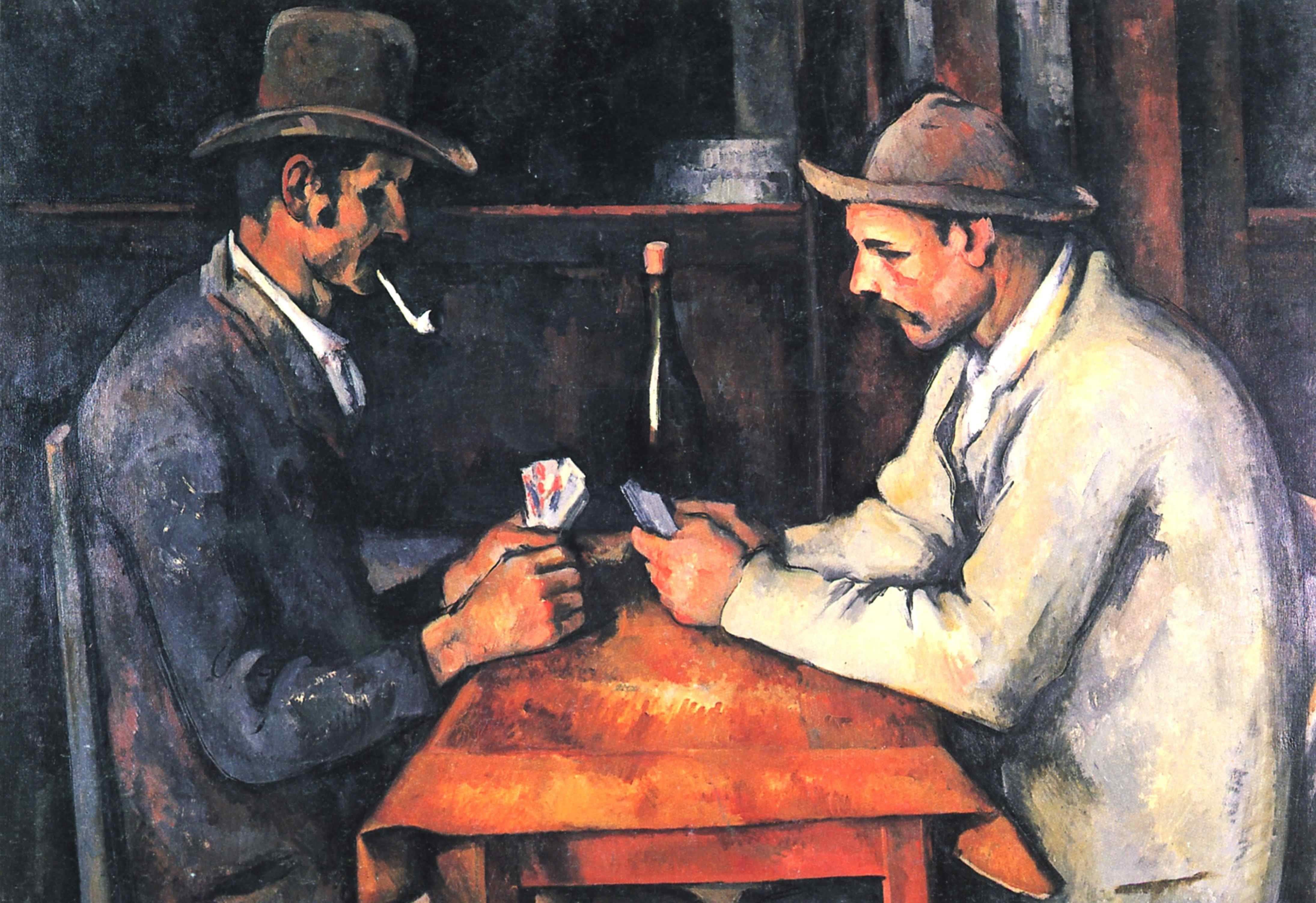 Paul Cezanne The Card Players Kanvas TabloÜnlü Ressamların TablolarıTablolife