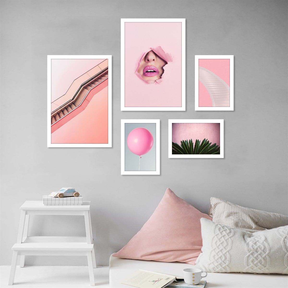 Pink Çerçeveli Poster SetiPosterlerTablolife.com