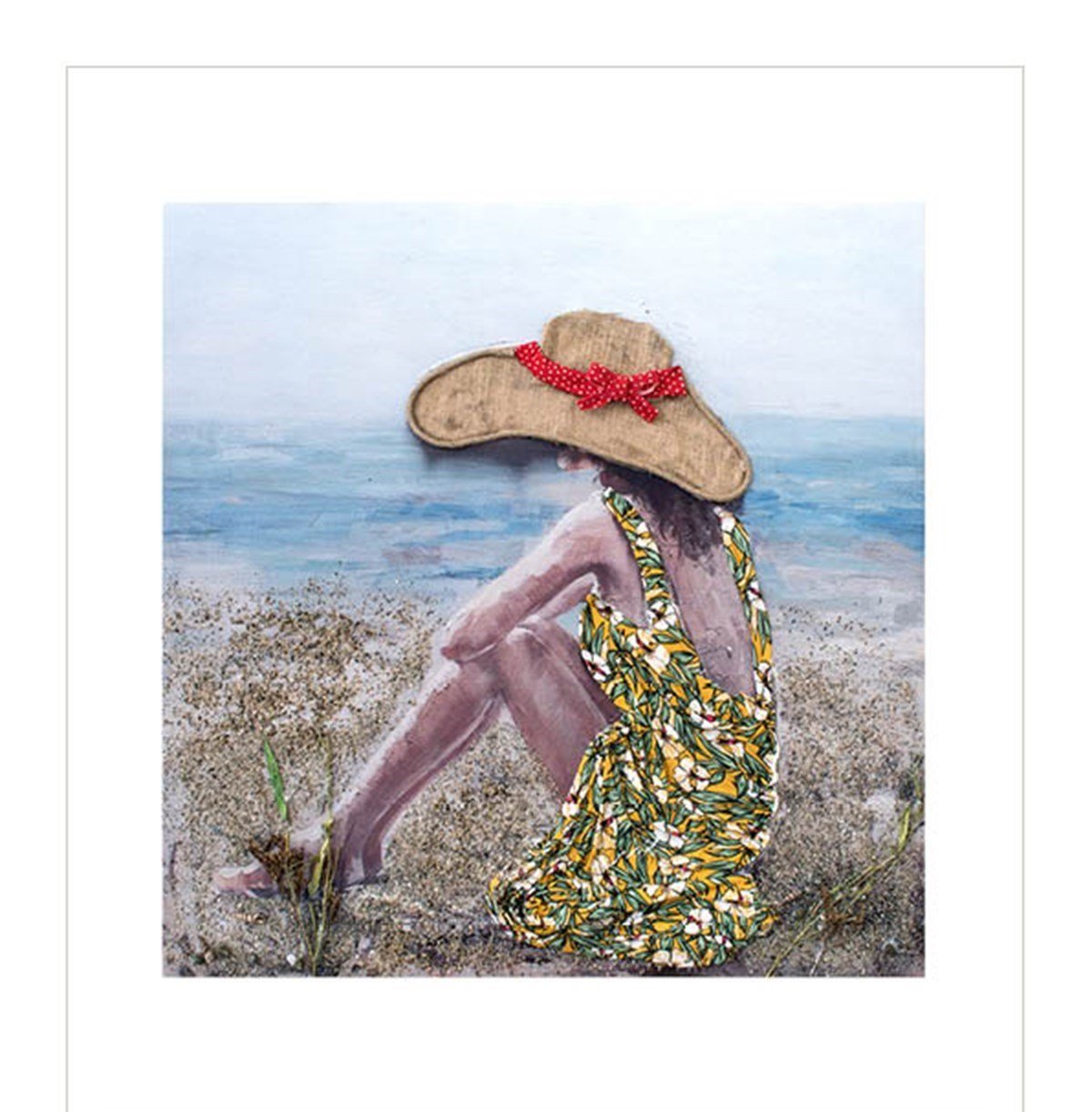 Plajdaki Kadın - Kabartmalı TabloTablolife.com