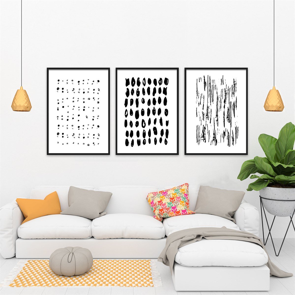 Points Çerçeveli Poster SetiPosterlerTablolife.com