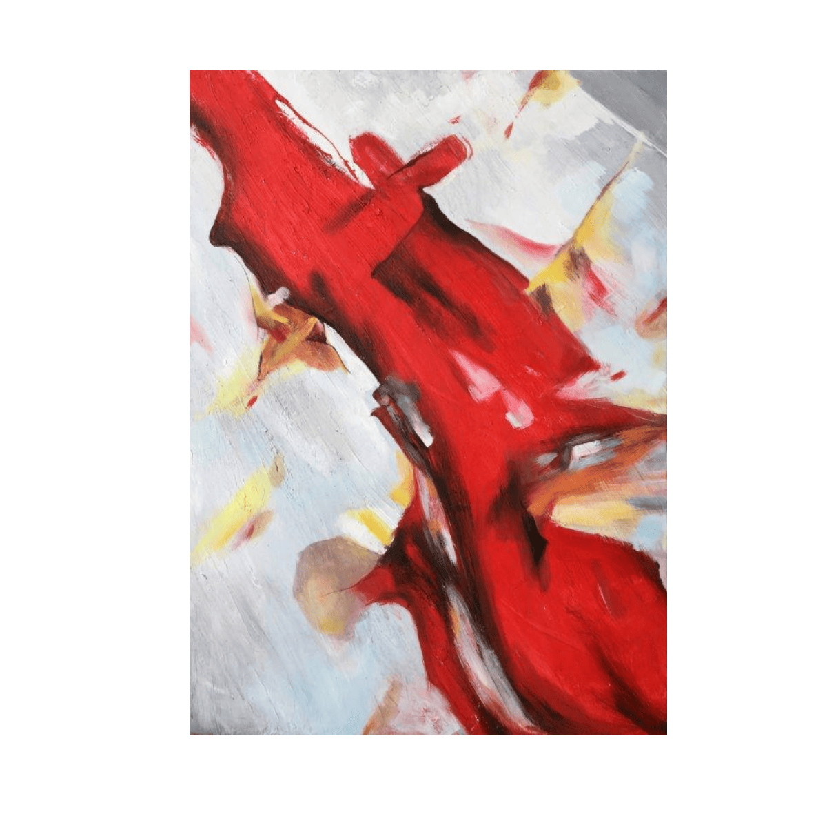 Red Pass Yağlı Boya Dokulu TabloYağlı Boya Dokulu Soyut TablolarTablolife