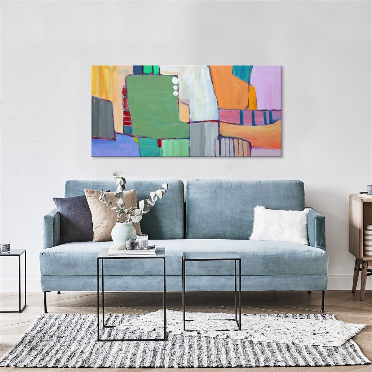 Renk Cümbüşü - Yağlı Boya Dokulu Tablo