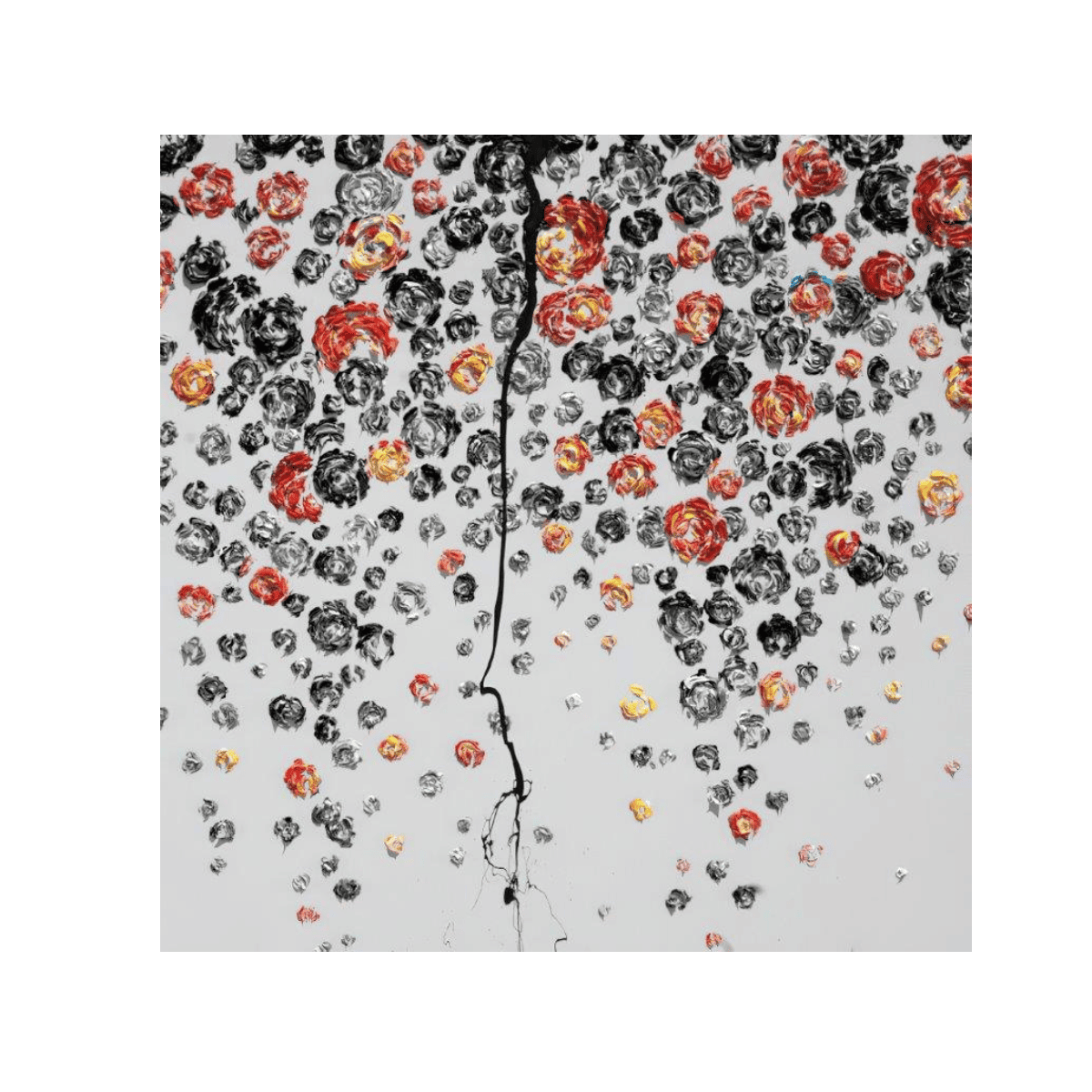 Rose Texture Yağlı Boya Dokulu TabloYağlı Boya Dokulu Soyut TablolarTablolife