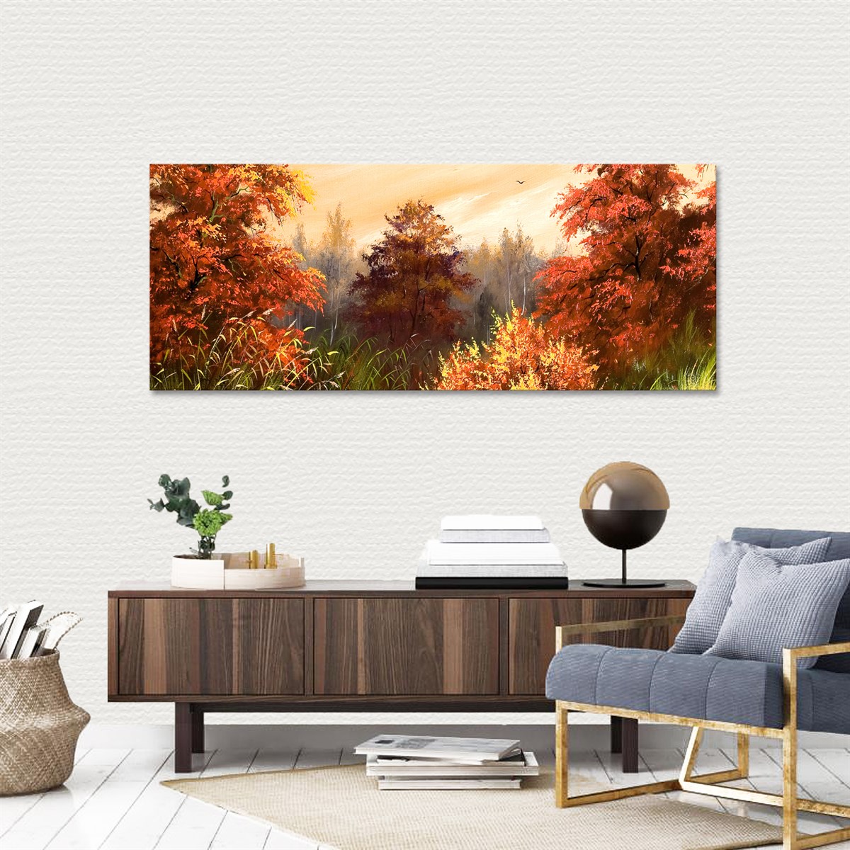 Sonbaharda Orman - Kanvas TabloManzaraTablolife.com