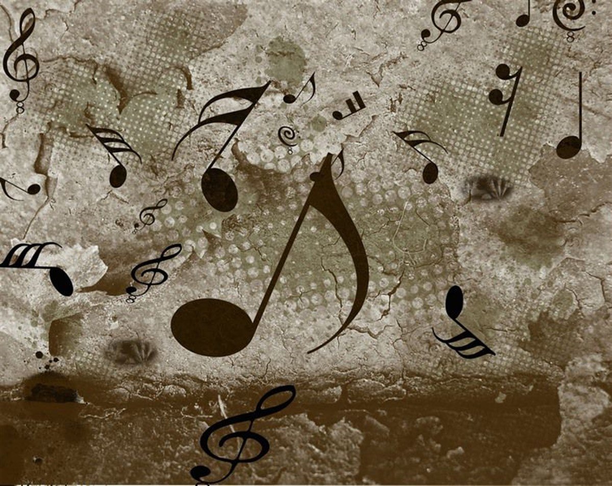 Soyut Notalar - Kanvas Tablo