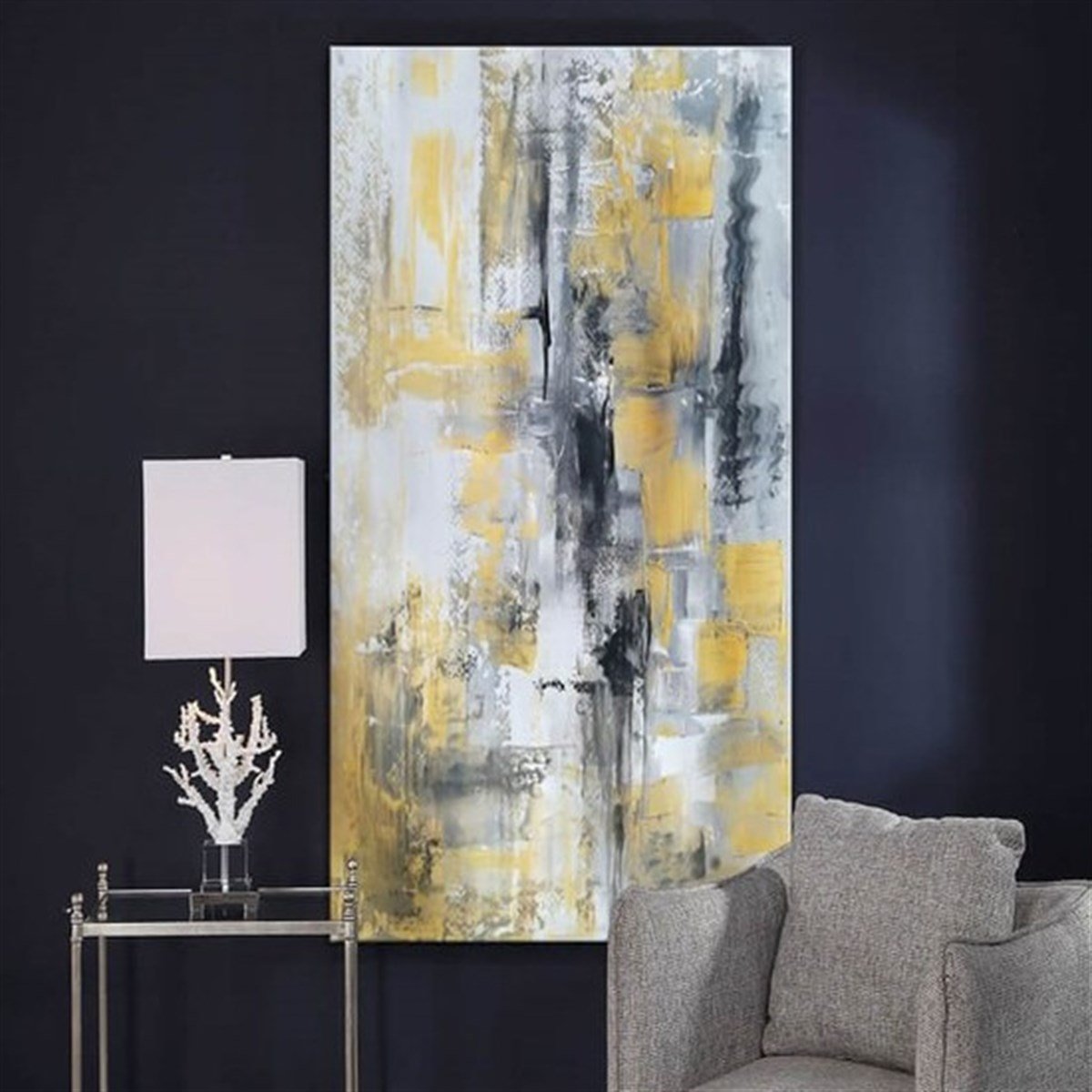 Soyut Pastel - Yağlı Boya Dokulu Tablo