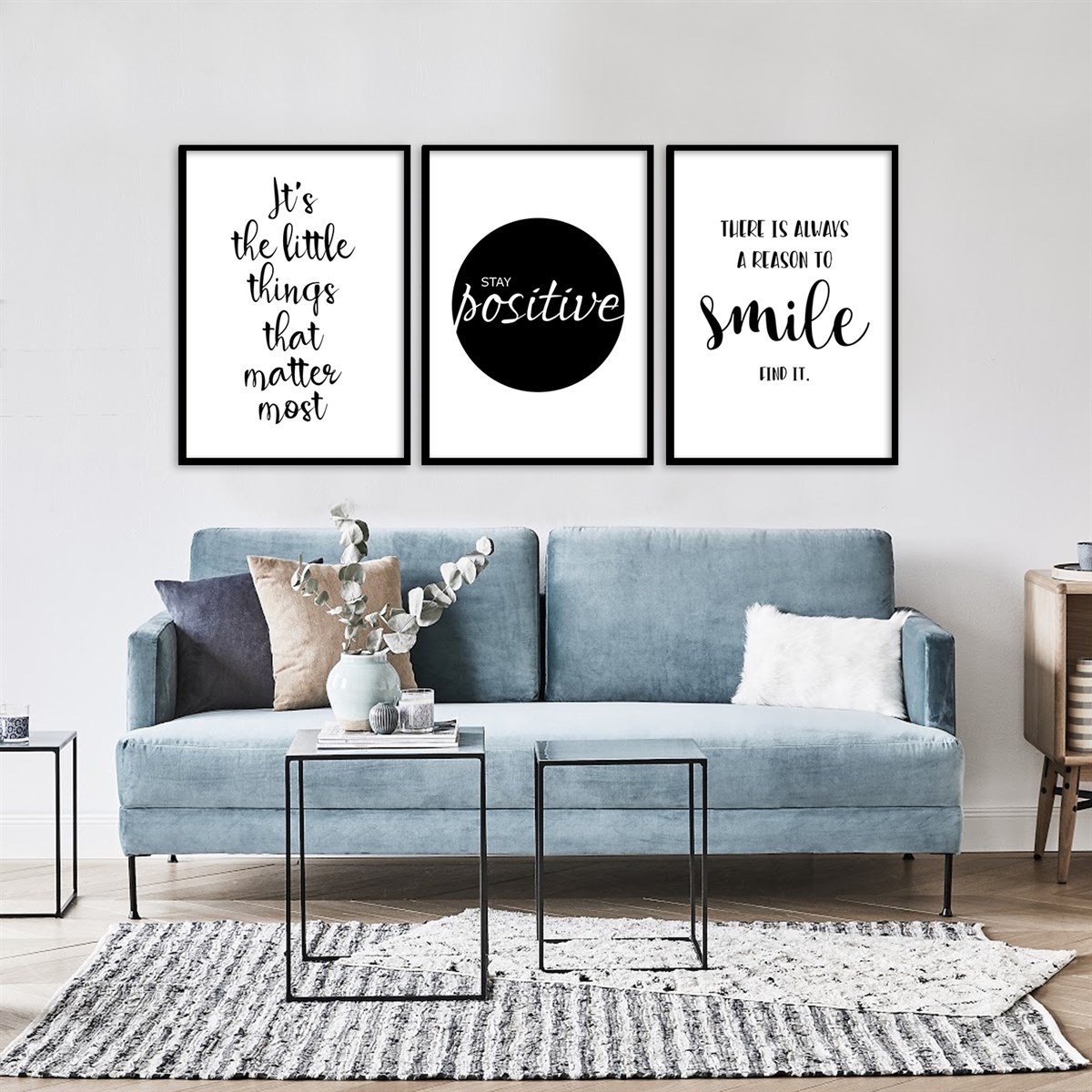 Stay Positive Çerçeveli Poster SetiPosterlerTablolife.com