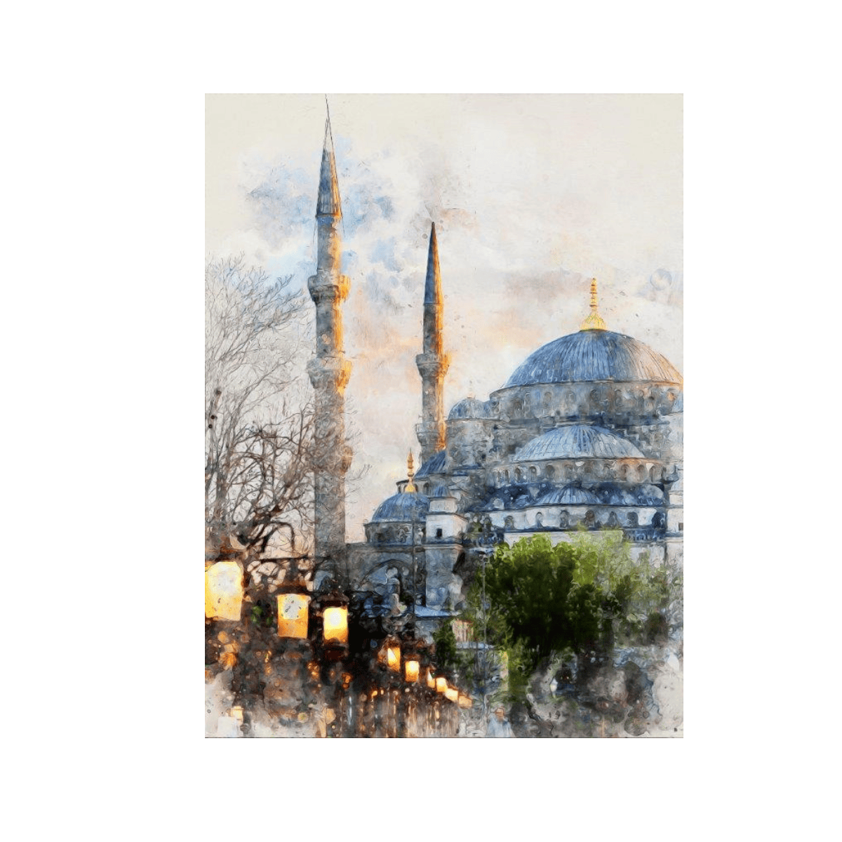 Sultanahmet Camii Yağlı Boya Dokulu TabloYağlı Boya Dokulu Şehir TablolarıTablolife