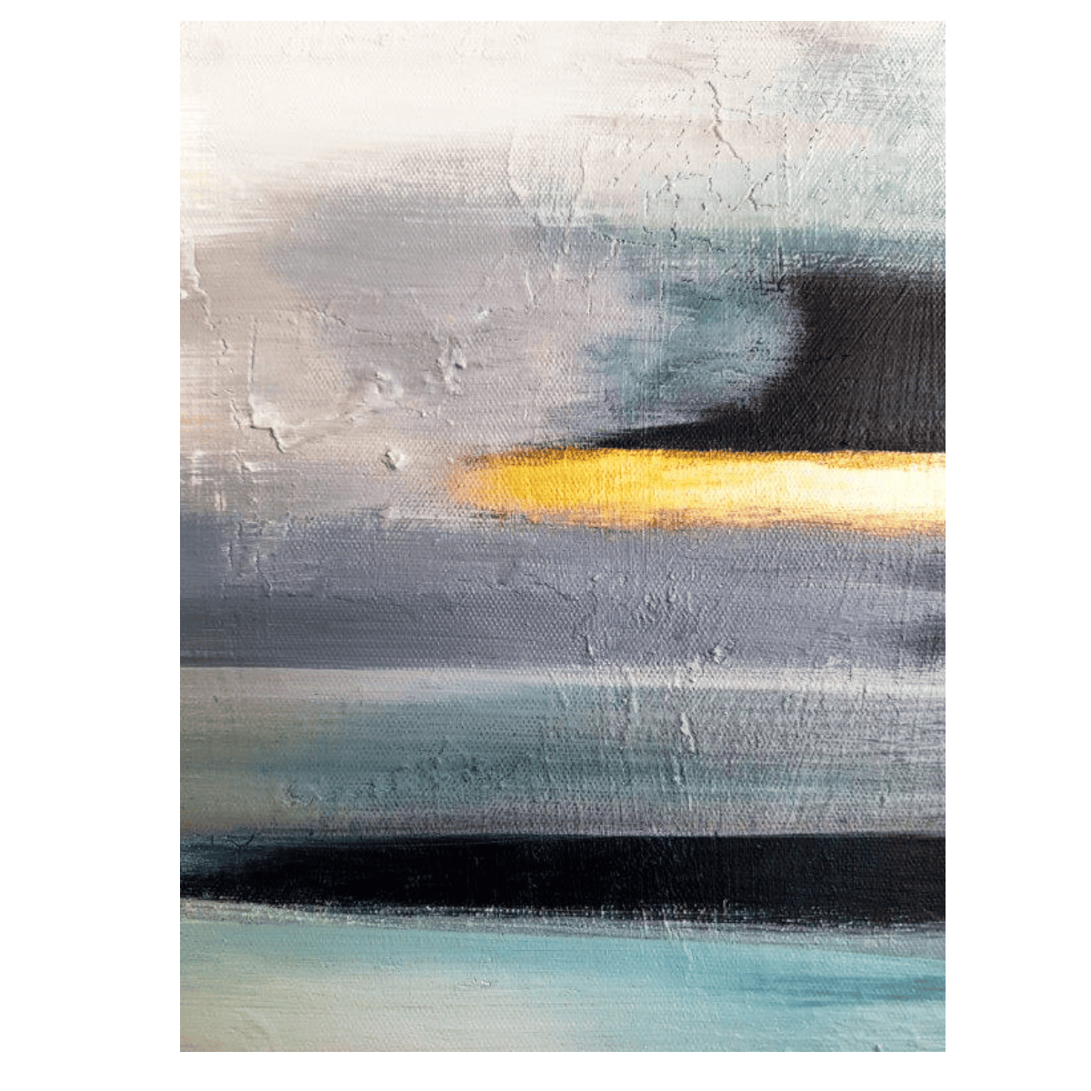 Sun Line Yağlı Boya Dokulu TabloYağlı Boya Dokulu Soyut TablolarTablolife