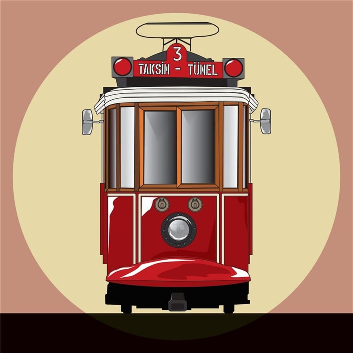 Taksim Tünel Tramvayı - Kanvas Tablo