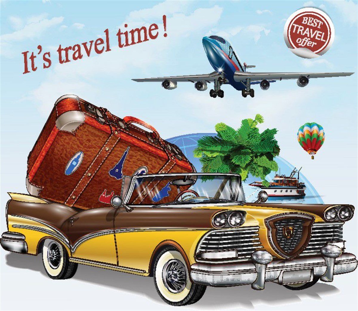 Tatil Zamanı! - Kanvas Tablo