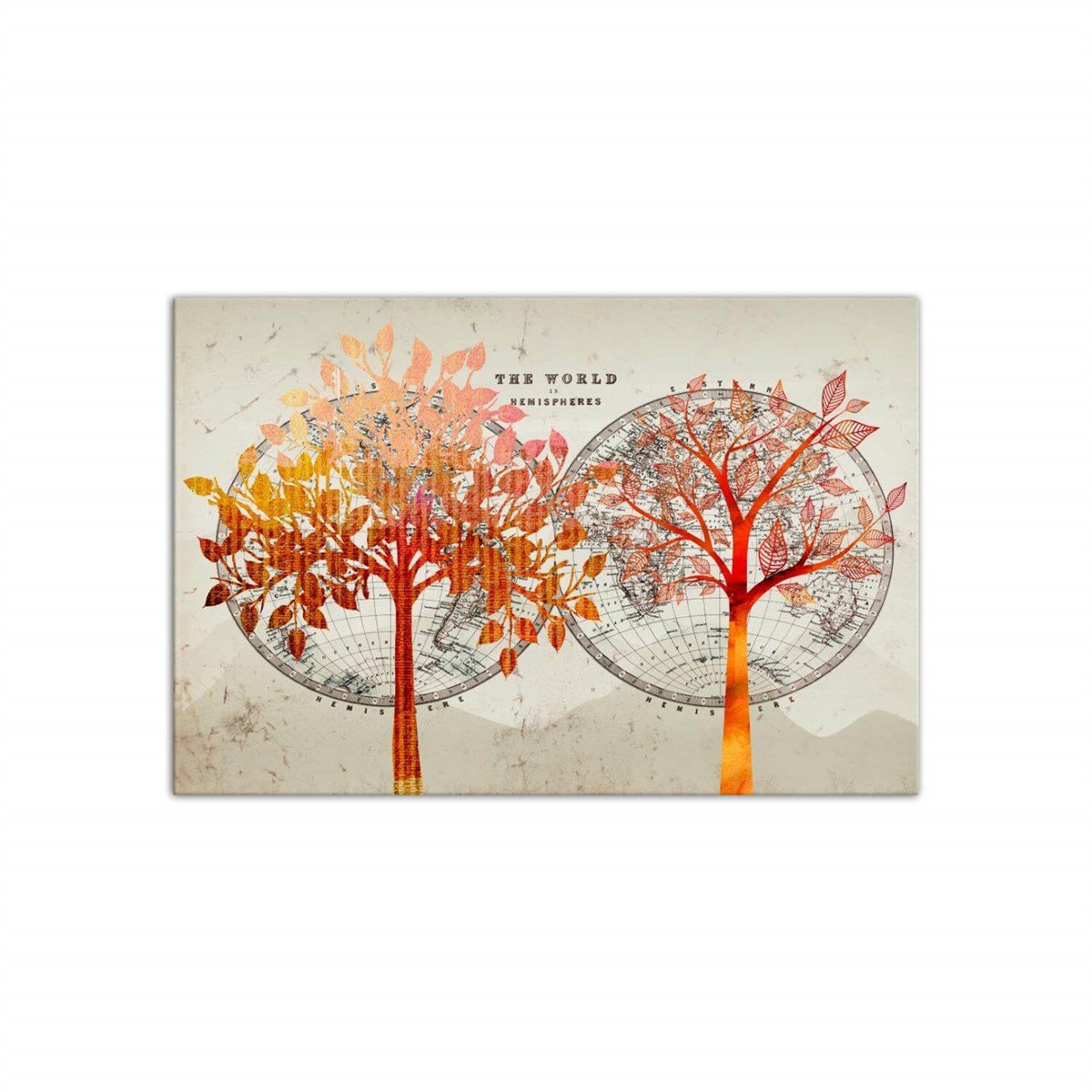 The World Of Hemıspheres - Büyük Boy Kanvas TabloBüyük Boy Kanvas TablolarTablolife.com