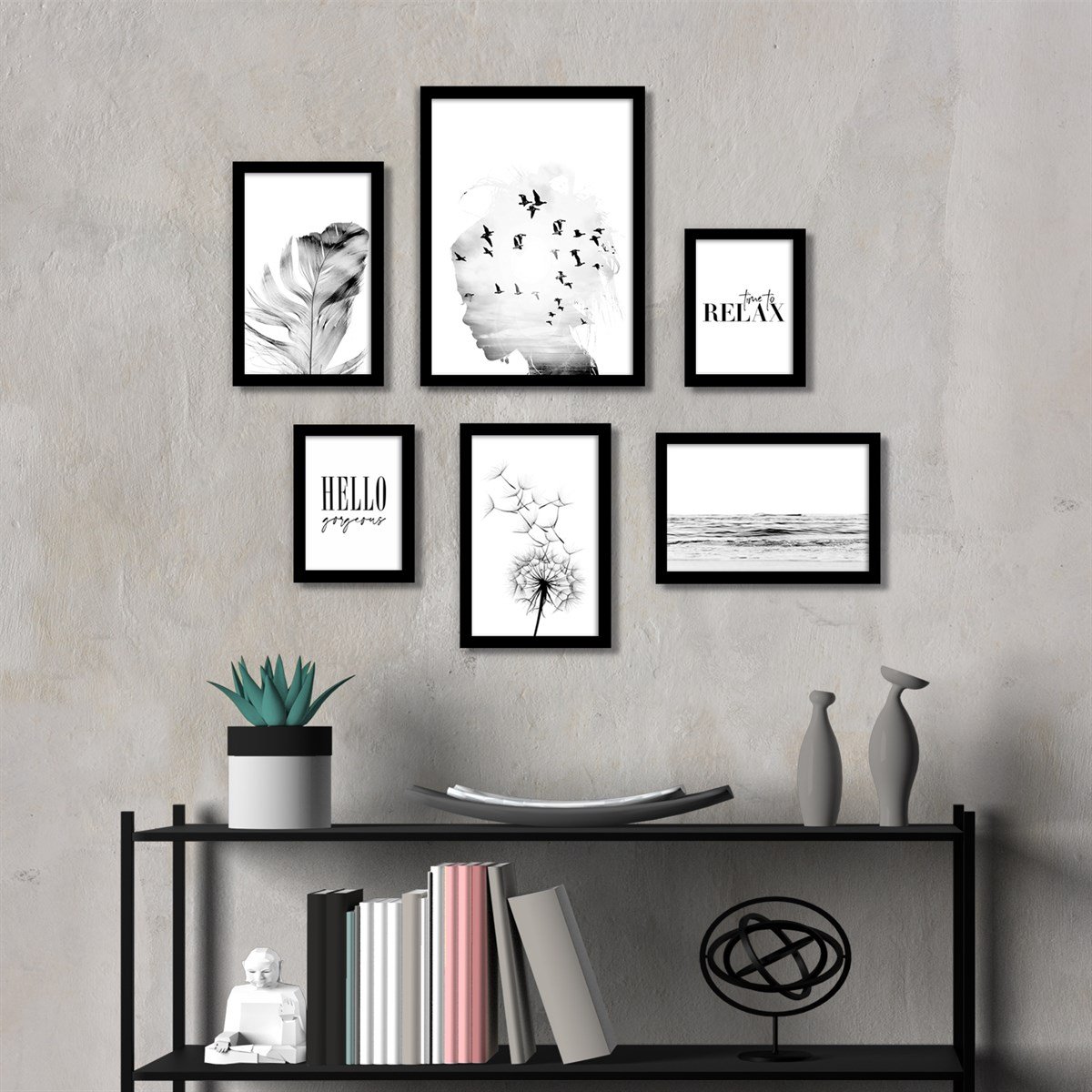 Time To Relax Çerçeveli Poster SetiPosterlerTablolife.com