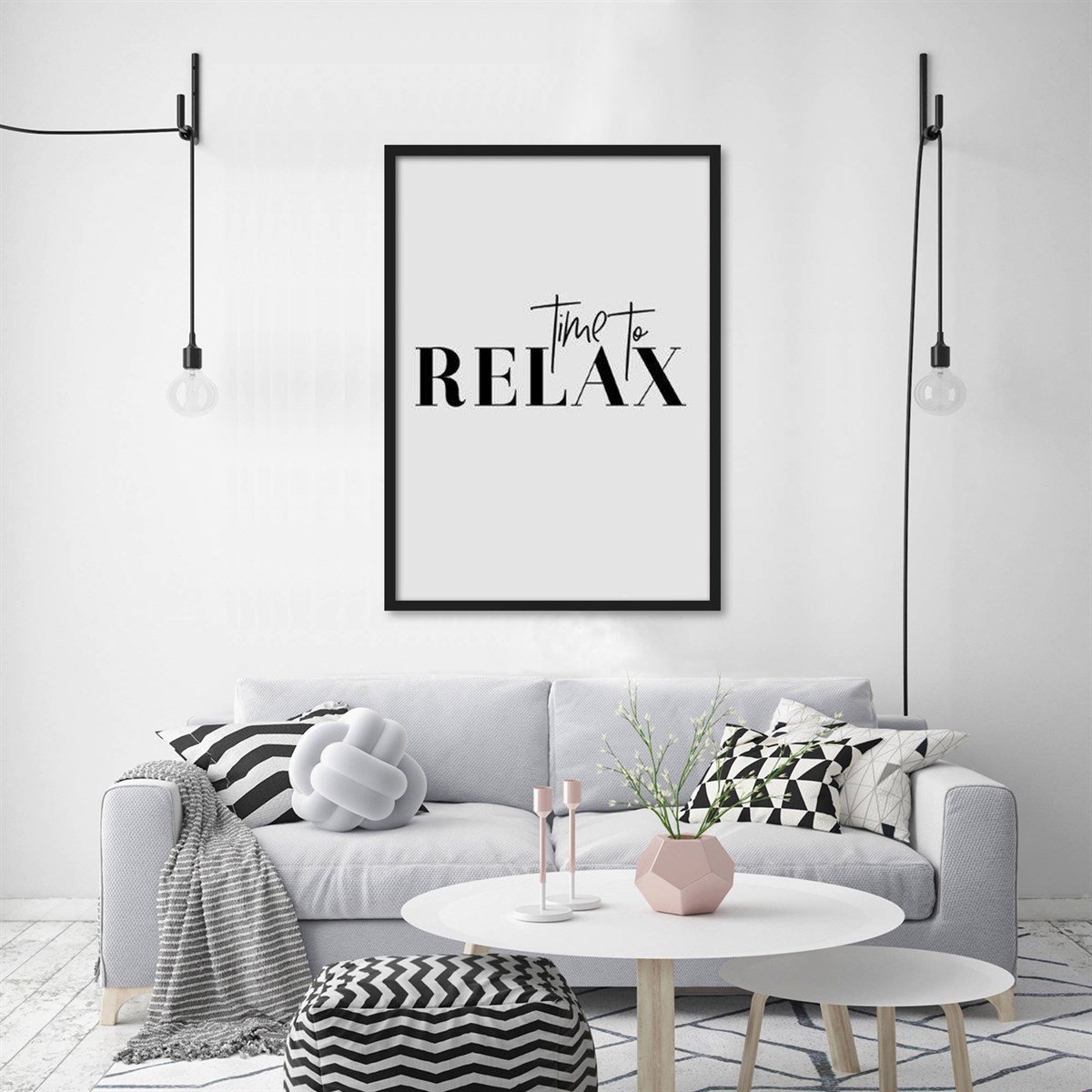 Time To Relax Çerçeveli Poster SetiPosterlerTablolife.com