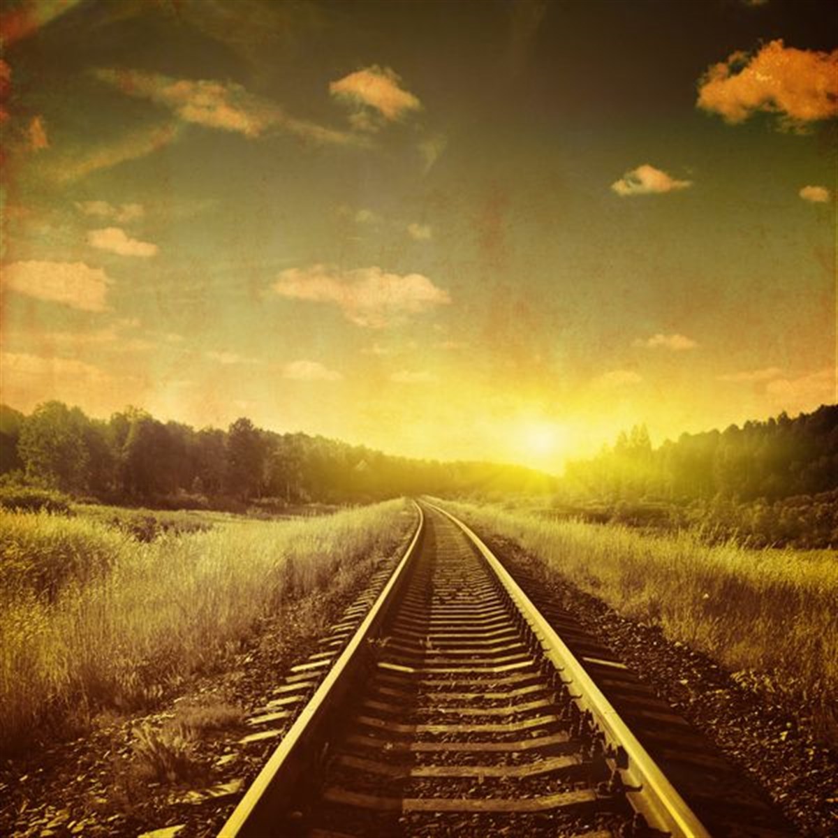Tren Rayları - Kanvas Tablo