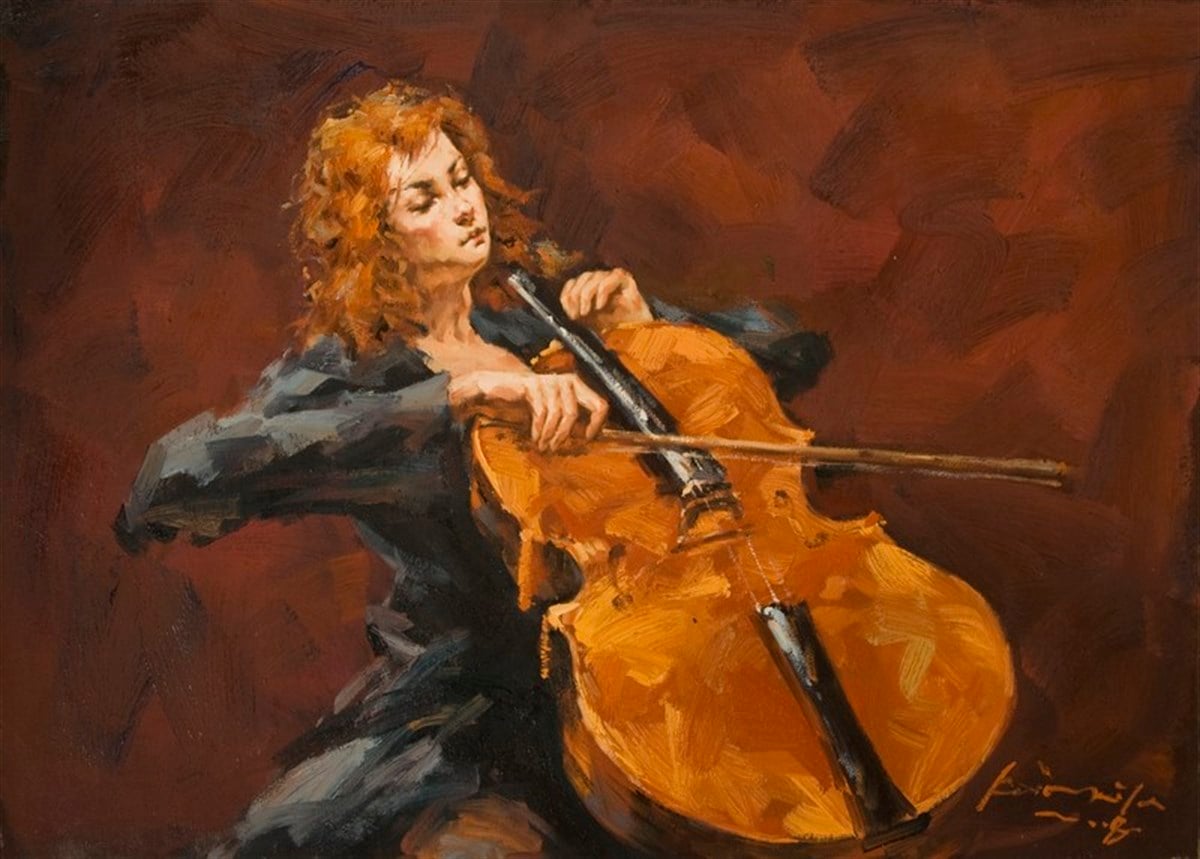 Violoncello - Kanvas Tablo