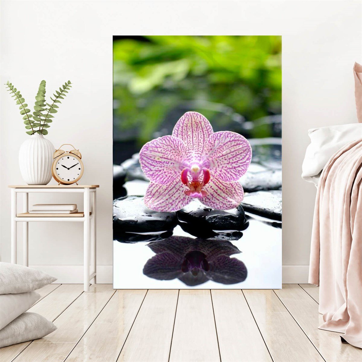 Water & Orchid - Büyük Boy Kanvas TabloBüyük Boy Kanvas TablolarTablolife.com