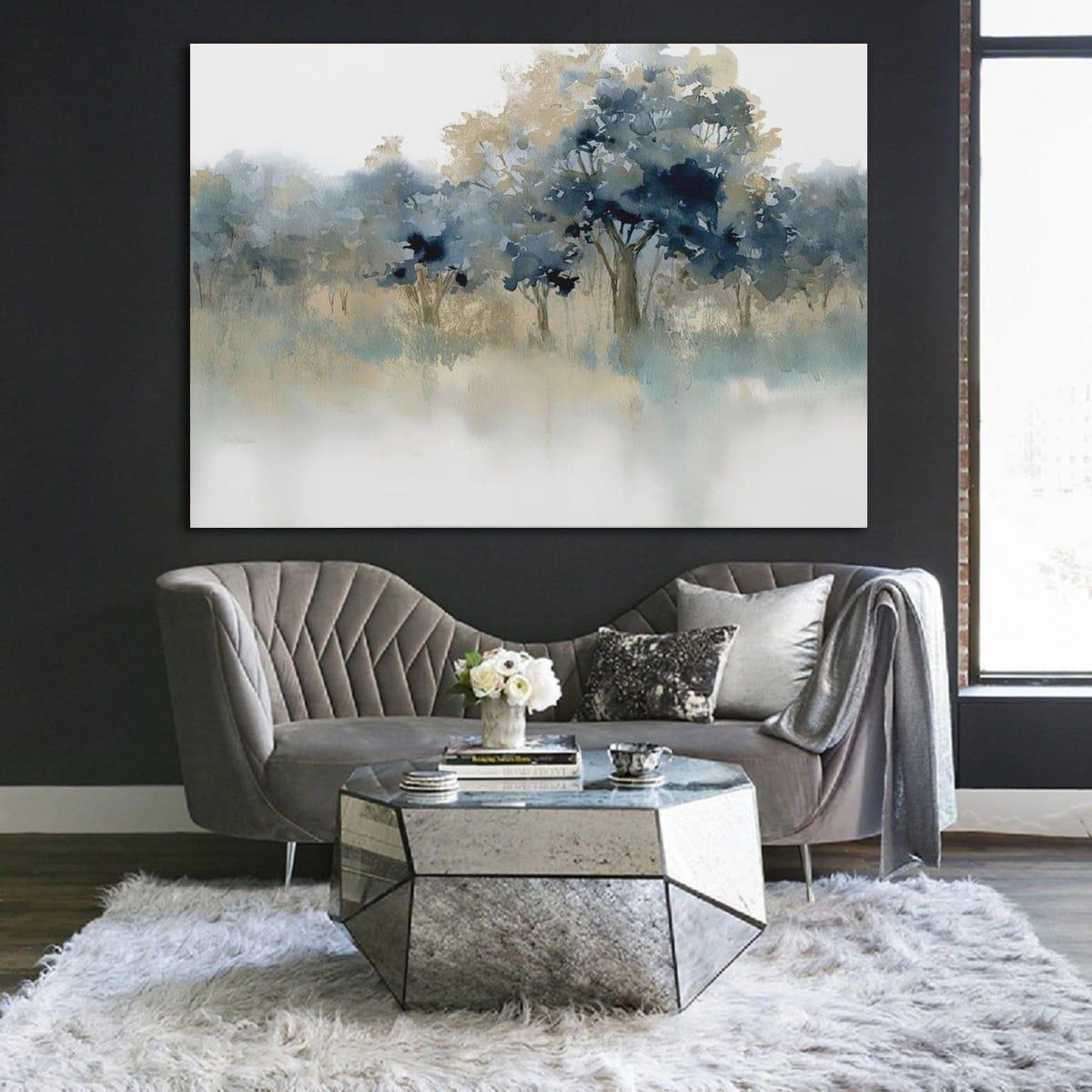 Watercolor Tree Yağlı Boya Dokulu TabloYağlı Boya Dokulu Soyut TablolarTablolife