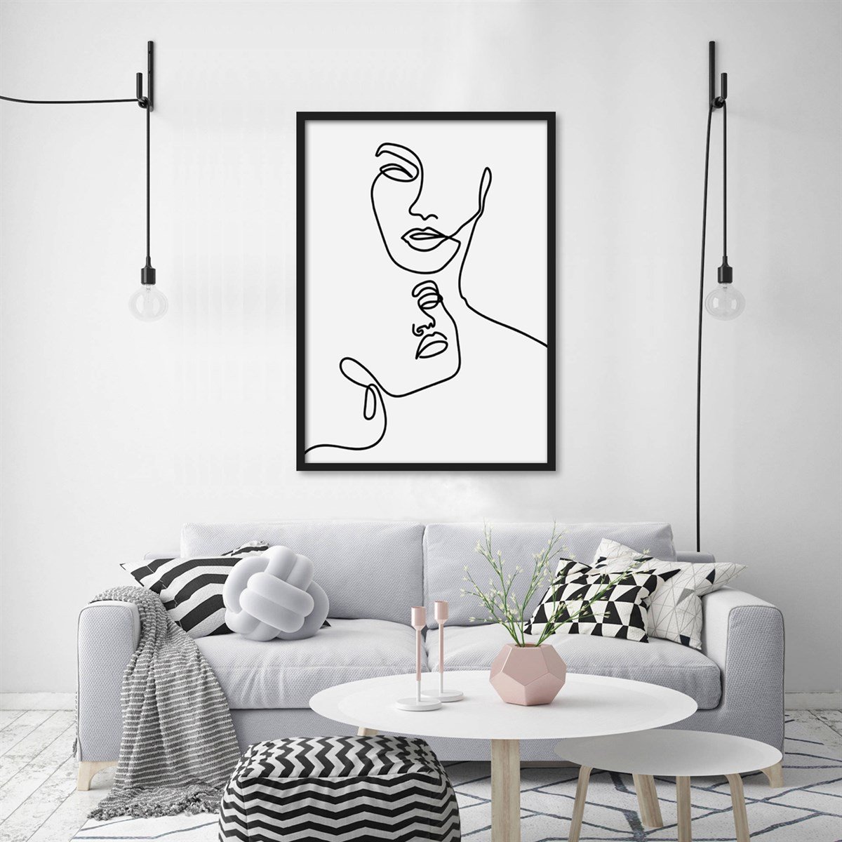 Women's Face Çerçeveli Poster SetiPosterlerTablolife.com