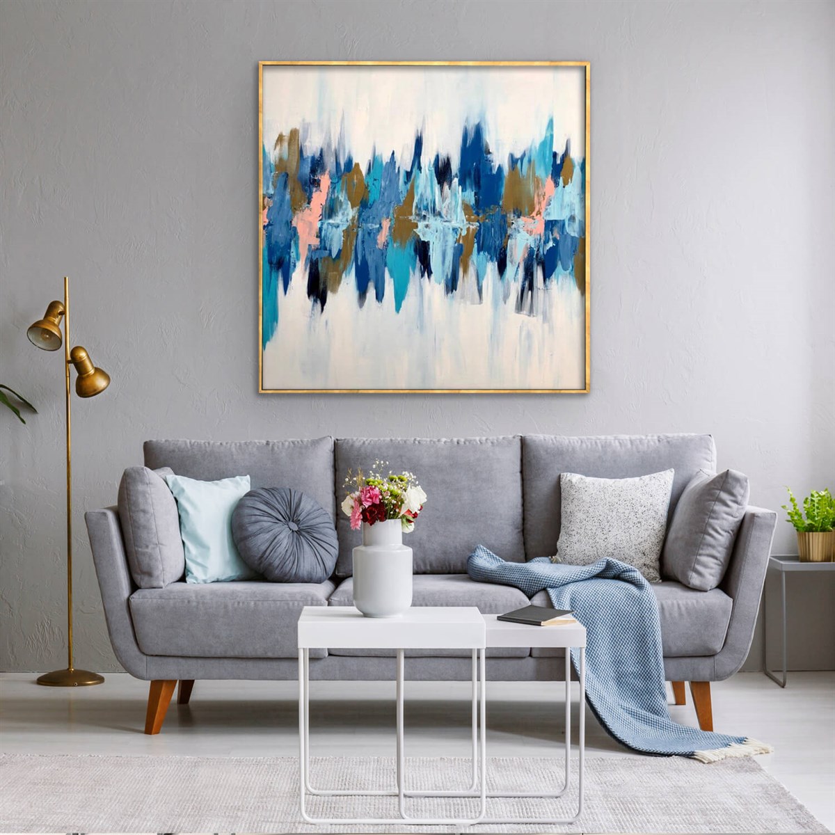 Yansımalar - Yağlı Boya Dokulu TabloYağlı Boya Dokulu Soyut TablolarTablolife.com