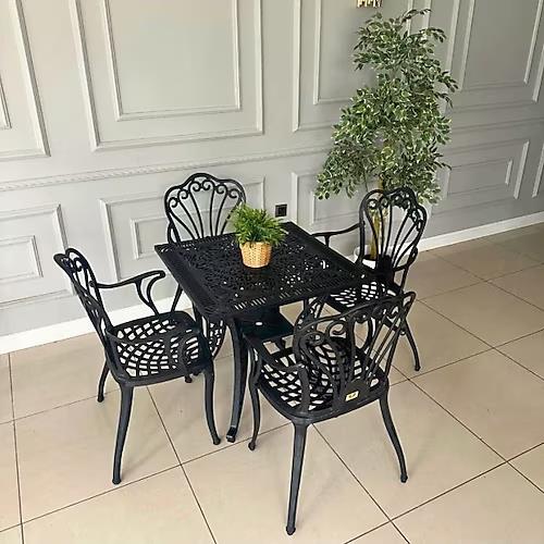 Ivf İstanbul 75X75 Kare Masa Siyah