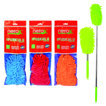 Nerox 0853 Toz Püskülü Metal Saplı Makarna